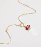 Jacquie Aiche yellow gold tourmaline triple step necklace (British brand)
