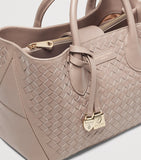 Aspinal of London woven leather midi tote bag, UK version