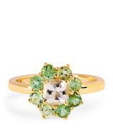 Harrods Jennifer Meyer Yellow Gold and Tourmaline Flower Ring- Buy online at McGrocer
