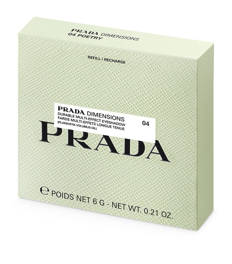 Prada Beauty durable multi-effect eyeshadow palette refill with four shades, imported from the UK