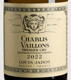 Louis Jadot Chablis 1er Cru Vaillons 2022 white wine 75cl bottle, UK version