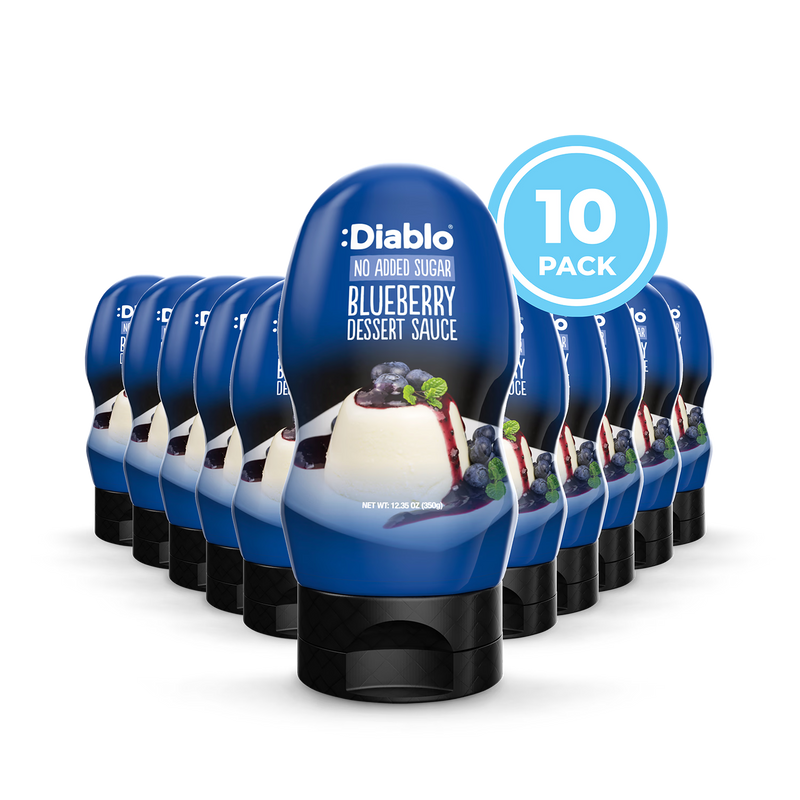 Diablo blueberry dessert sauce no added sugar 350g pack of 10, imported from the UK