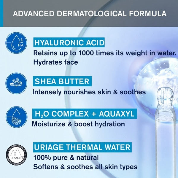 Uriage rich water cream 40ml facial moisturiser (British brand)