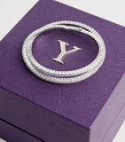 YEPREM Y-Couture white gold diamond crossover bracelet (British brand)