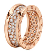 Harrods Bvlgari B.zero1 Rose Gold and Diamond Ring- Buy online at McGrocer