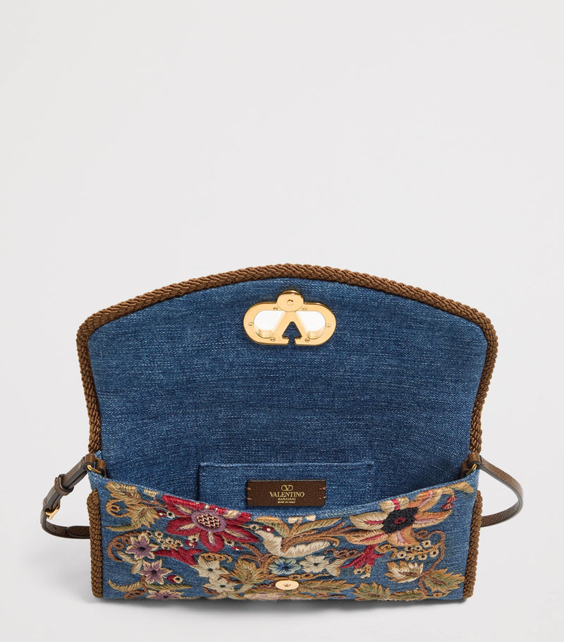 Valentino Garavani DeVain embroidered shoulder bag, UK version