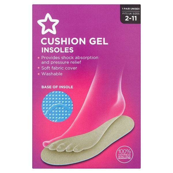 Superdrug Cushion Gel Insoles 1 Pair GOODS Superdrug