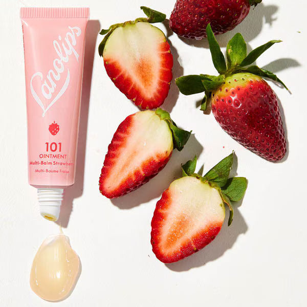 Lanolips 101 Ointment Multi-Balm strawberry lip balm, UK version