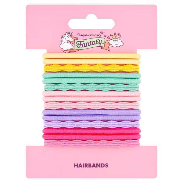 Fantasy bright elastic hair bands 15 pack - British product