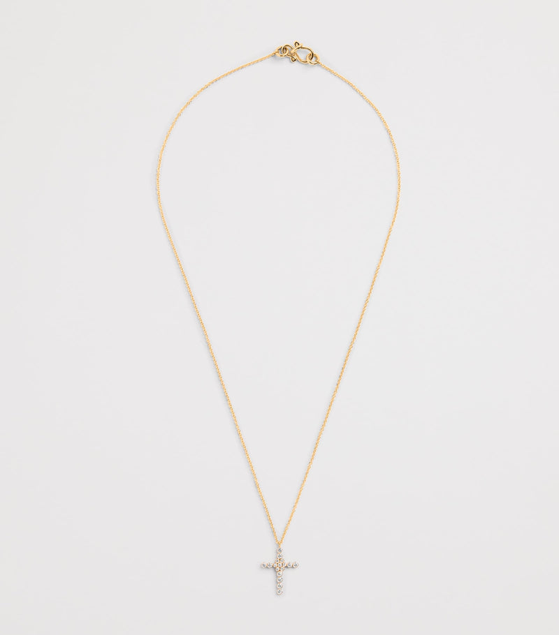 Sophie Bille Brahe yellow gold and diamond Fleur de Belle pendant necklace (British brand)