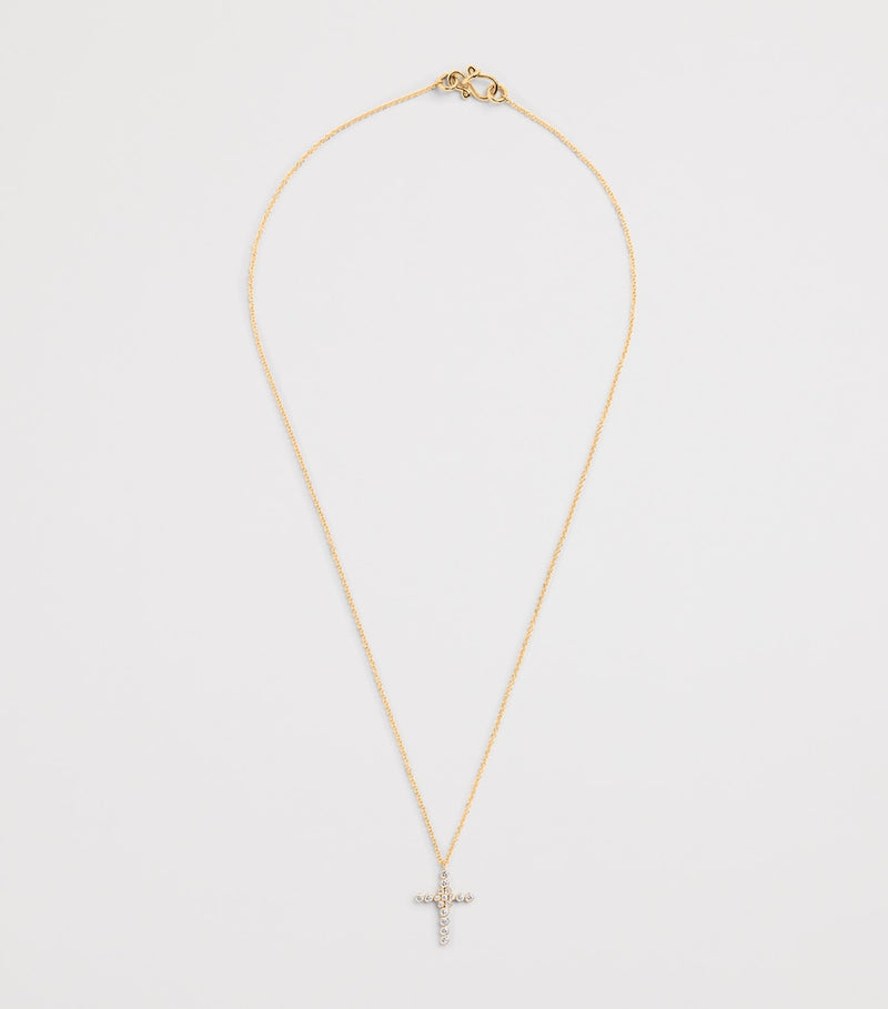 Sophie Bille Brahe yellow gold and diamond Fleur de Belle pendant necklace (British brand)
