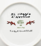 GINORI 1735 Il Viaggio di Nettuno porcelain teacup and saucer set of 2, UK version