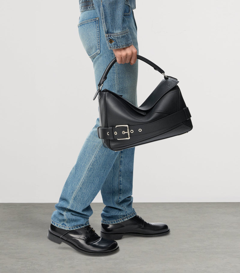 LOEWE Puzzle Biker top-handle leather bag - British product