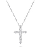 Graff white gold diamond necklace cross design 40cm, UK version