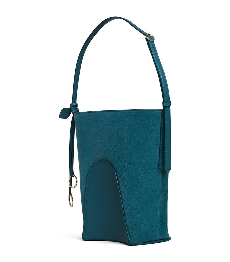 Alaïa small suede hip bucket bag, UK version