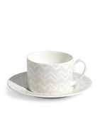 Missoni Home zigzag bone china teacup and saucer set, UK version