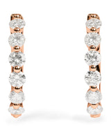 Harrods Harrods Rose Gold and Diamond Hoop Earrings (0.50ctw)- Buy online at McGrocer