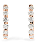 Harrods rose gold diamond hoop earrings 0.50ctw, imported from the UK