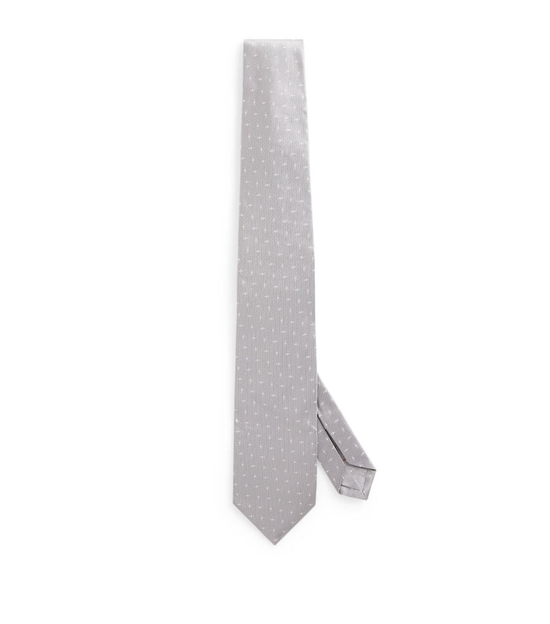 Isaia silk polka dot tie 8cm - British product