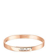 Harrods Messika Move Noa Pink Gold and Diamond Bangle (0.15ct)- Buy online at McGrocer