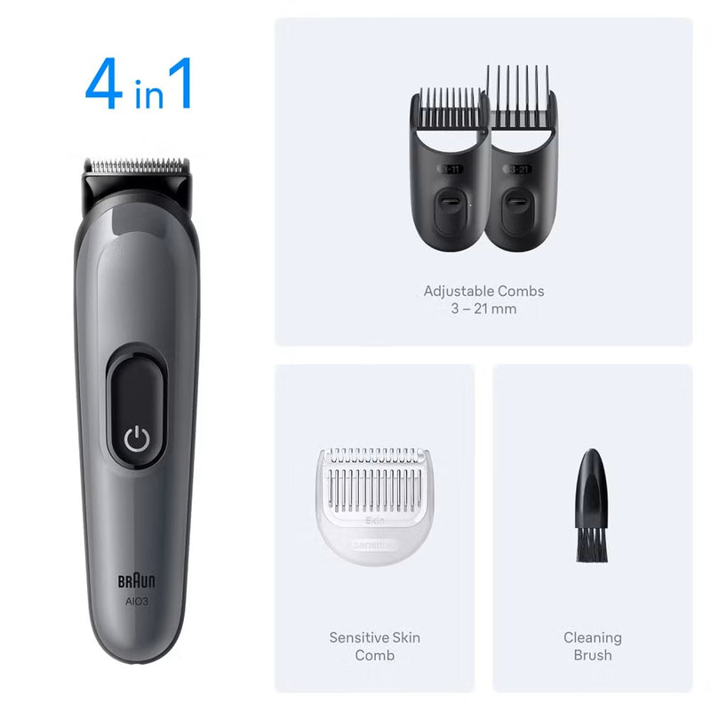 Braun beard trimmer Series 3 BT3420 black, UK version
