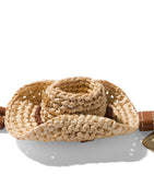 Miu Miu raffia and leather sunhat keyring, UK version