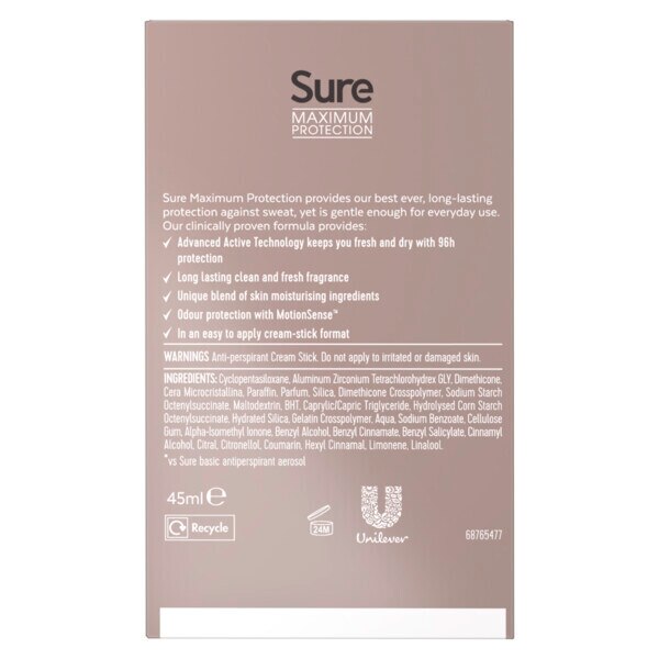 Sure Antiperspirant Deo Stick Max Pro Clean Scent 150ml GOODS Superdrug