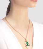 Bvlgari Serpenti necklace 18k rose gold pavé diamonds, UK version