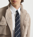 Brunello Cucinelli silk stripe tie (British brand)