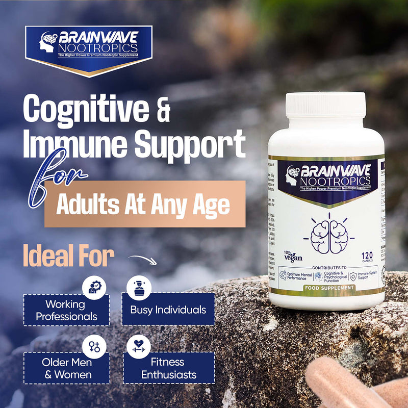 Brainwave Nootropics brain supplement complex 120 capsules (British brand)