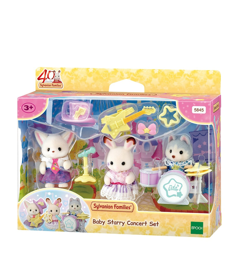 Sylvanian Families starry concert toy set with three babies and instruments, British brand