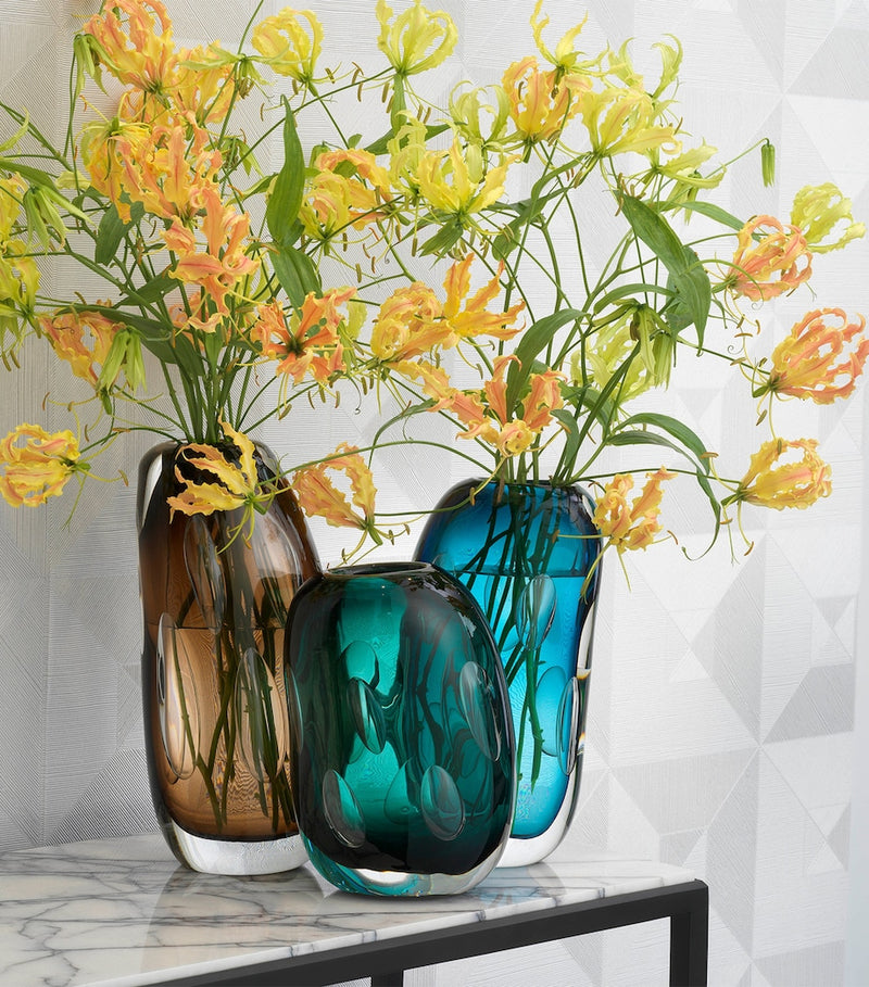 Eichholtz Sianni small glass vase 28cm, imported from the UK