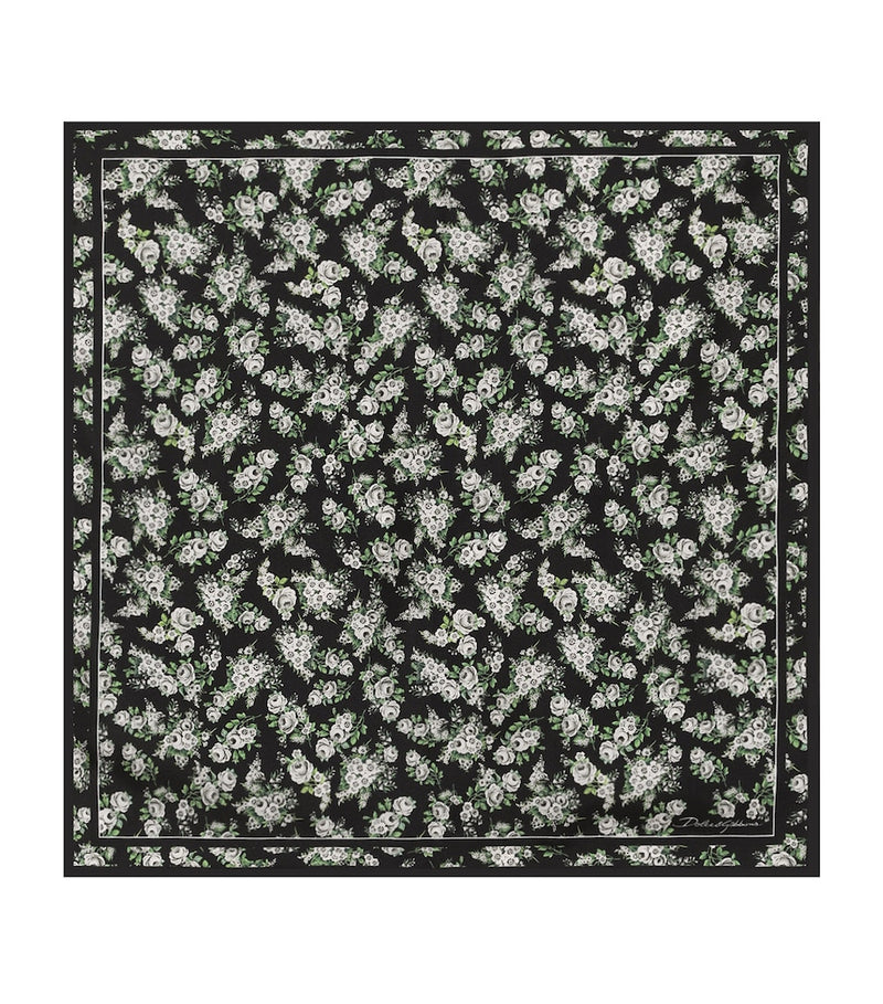 Dolce&Gabbana silk scarf floral square 150cm, UK version
