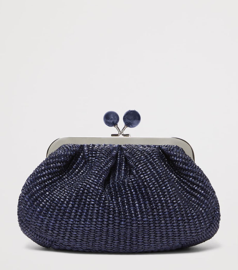 Weekend Max Mara woven Pasticcino clutch bag small, imported from the UK
