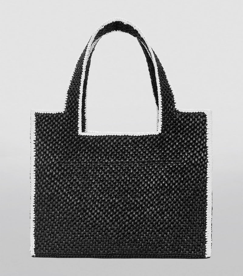 LOEWE Font woven raffia tote bag large (British brand)