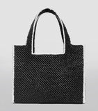 LOEWE Font woven raffia tote bag large (British brand)