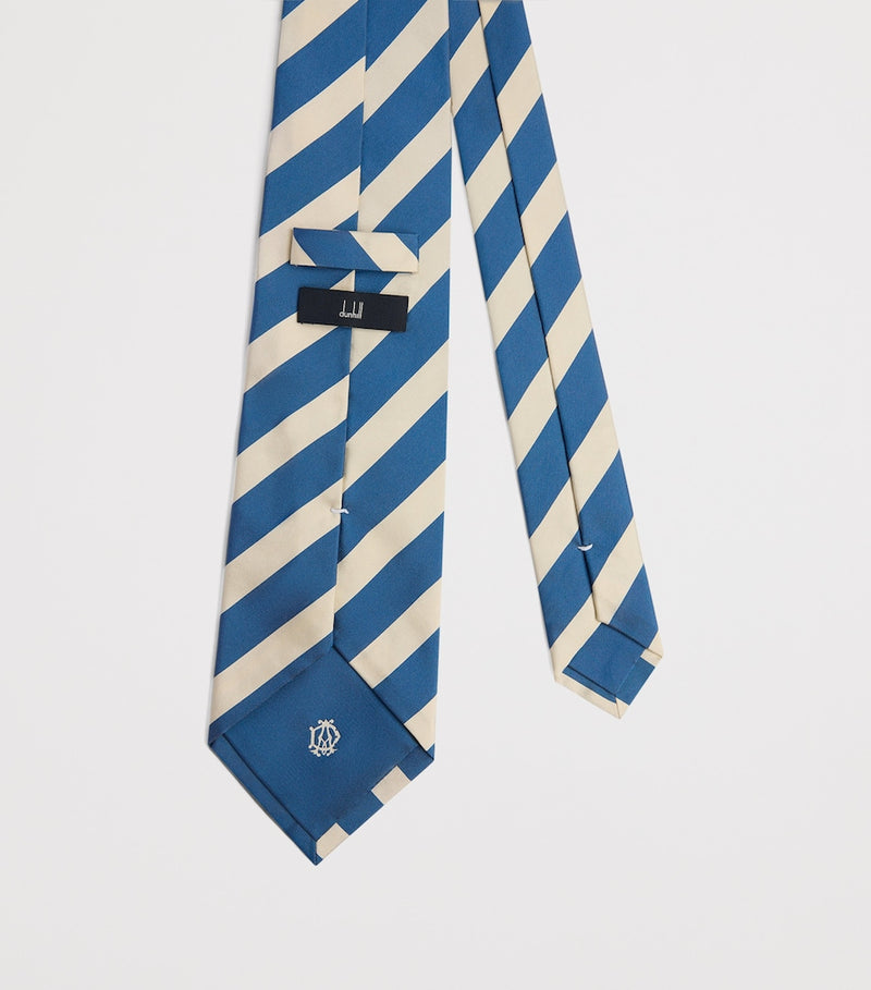 Dunhill Mulberry Silk Stripe Tie 9.5cm, imported from the UK