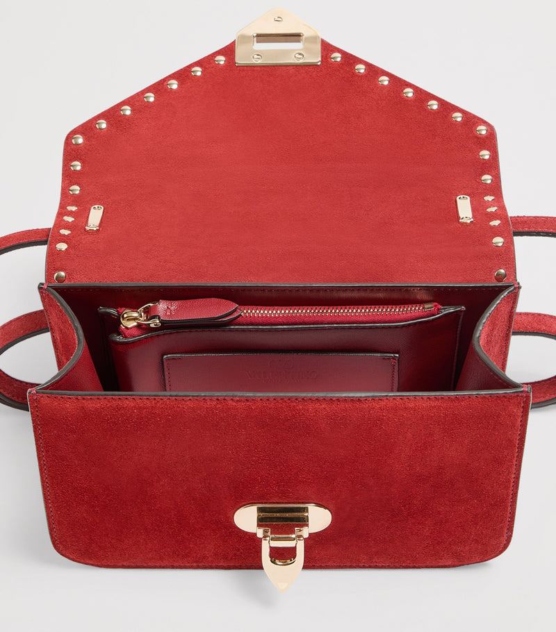 Valentino Garavani Rockstud small split leather shoulder bag, imported from the UK