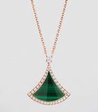 Bvlgari Divas' Dream rose gold malachite diamond necklace, imported from the UK