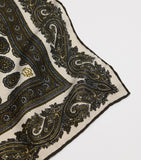Dunhill mulberry silk floral medallion pocket square, UK version