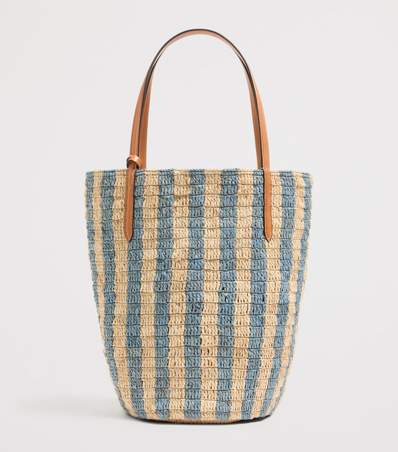 Valentino Garavani straw bucket bag with VLogo, UK version