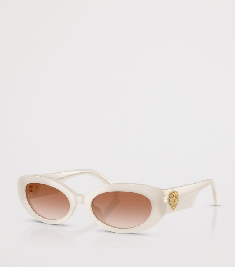 Dolce&Gabbana oval sunglasses in opaline finish, imported from the UK