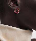 Suzanne Kalan Frenzy spiral earrings with rubies and diamonds (British brand)