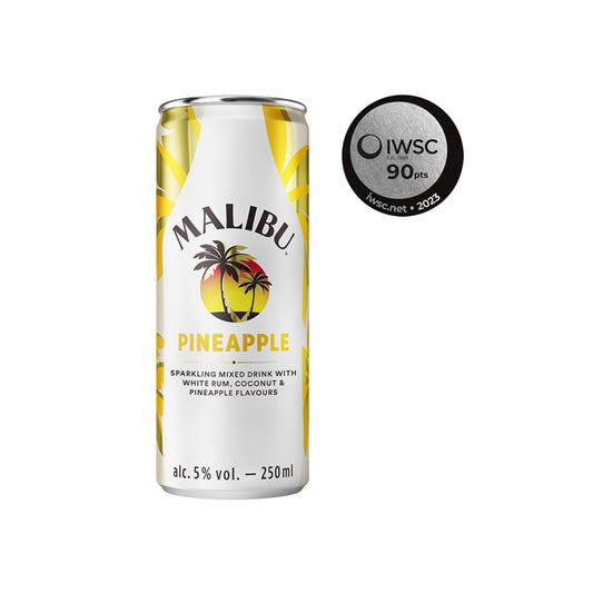 Malibu Coconut Rum & Pineapple Pre-Mixed Can 250ml Absolut Beefeater Malfy & Malibu Sainsburys   