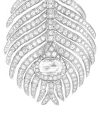Boucheron Plume de Paon white gold diamond pendant earrings - British product