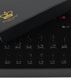 Purling stone chess set with Italian leather and gold, imported from the UK
