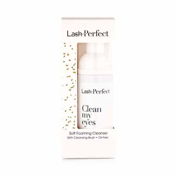 Lash Perfect Lift Off Foaming Cleanser & Brush, imported from the UK