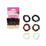 Superdrug Brushworks Skinny Satin Scrunchies - 6 Pack- Buy online at McGrocer