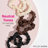 Brushworks skinny satin scrunchies 6 pack - British product
