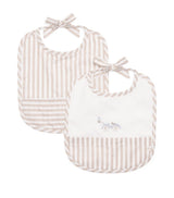 Harrods Marie-Chantal Pima Cotton April Race Car Baby Bibs Set of 2- Buy online at McGrocer